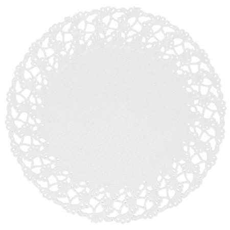 Image de DENTELLE RONDE BLANCHE Ø14cm PAQUET DE 250