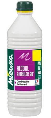 Image de ALCOOL A BRULER 90° BOUTEILLE DE 1L