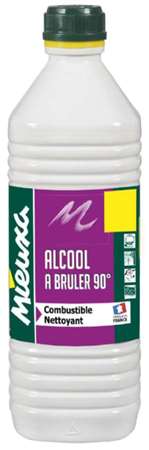 Image de ALCOOL A BRULER 90° BOUTEILLE DE 1L