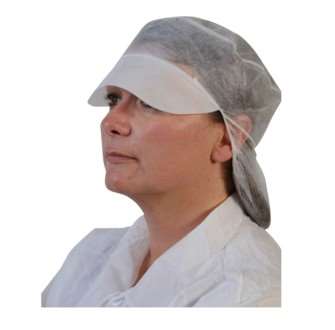 CASQUETTE A RESILLE POLYPROPYLENE BLANCHE      SACHET DE 100