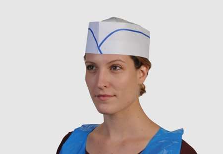 CALOT PAPIER LISERE BLEU FOND PERFORE          BOITE DE 100