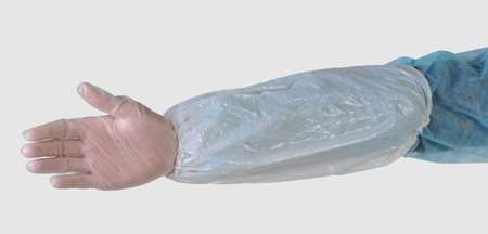 Image de MANCHETTE ELASTIQUEE POLYETHYLENE BLANCHE      SACHET DE 100