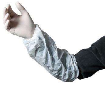 Image de MANCHETTE ELASTIQUEE POLYETHYLENE BLANCHE SACHET DE 100