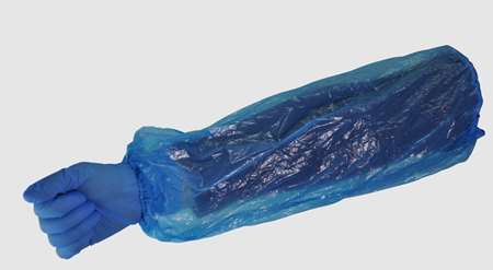 Image de MANCHETTE ELASTIQUEE PE BLEUE 20/46 SACHET DE 100