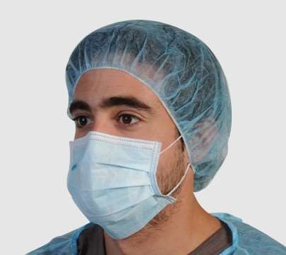 Image de MASQUE HAUTE FILT. 3p BLEU ELASTIQUE+BARRETTE NASALE x50