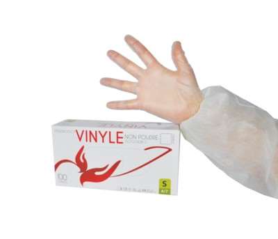 Image de GANT VINYLE NON POUDRE PREMIUM   S     BOITE DE 100