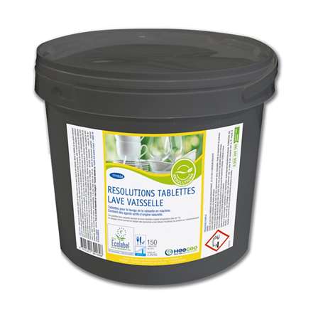 Image de RESOLUTIONS LAVE VAISSELLE TABLETTES ECOLABEL SEAU DE 2.25kg