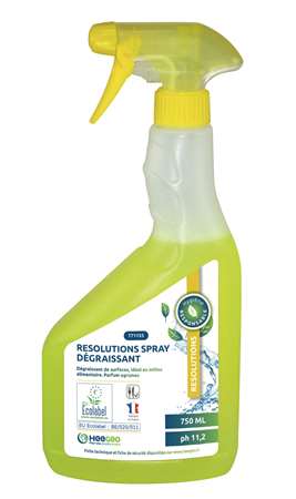 Image de RESOLUTIONS DEGRAISSANT ALIMENTAIRE ECOLABEL SPRAY 750ml