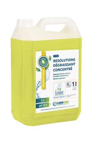 Image de RESOLUTIONS DEGRAISSANT ALIMENTAIRE ECOLABEL BIDON DE 5L