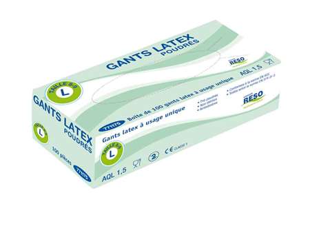 Image de GANT LATEX POUDRES TAILLE S BOITES DE 100