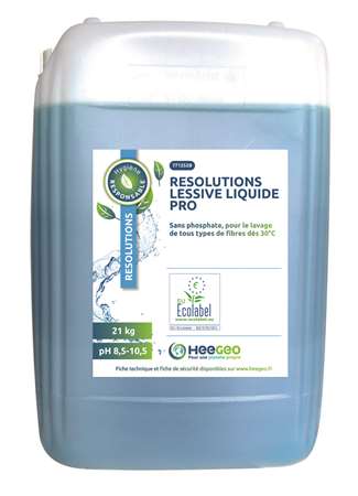 Image de RESOLUTIONS LESSIVE LIQ ULTRA CONCENTRE ECOLABEL BIDON 21Kg