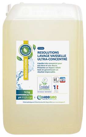RESOLUTIONS LIQUIDE LAVAGE MACHINE ECOLABEL BIDON DE 14KG