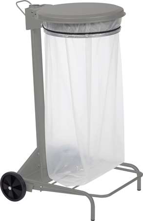 Image de SUPPORT SAC 11OL COLLECROULE BASIC A PEDALE COUVERCLE GRIS