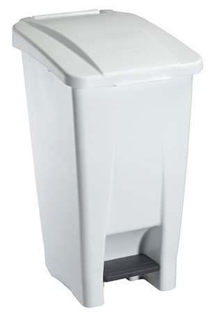Image de POUBELLE A PEDALE 60L MOBILY BLANCHE COUVERCLE BLANC