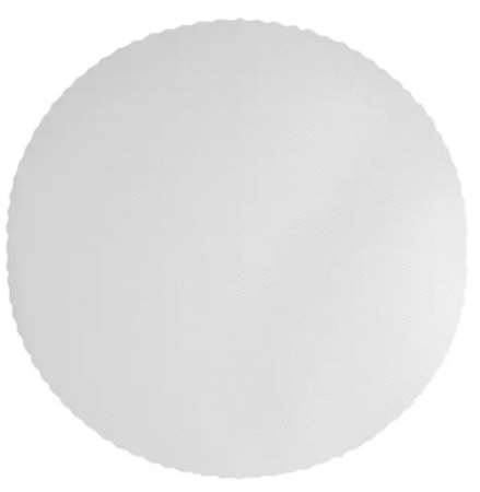 Image de NAPPE RONDE Ø1.18m PAPIER BLANC BORDS FESTON   COLIS DE 250