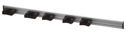 Image de RAIL ALUMINIUM 90cm AVEC 5 SUPPORTS MANCHE TOOLFLEX