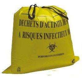 Image de SAC POUBELLE 30L DASRI JAUNE 21µ 500/650mm      COLIS DE 500