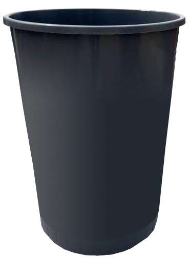 Image de CORBEILLE A PAPIER PLASTIQUE 45L Ø37cm H50cm GRIS ANTHRACITE