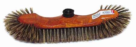 Image de BALAI DE SOIE GRISE DEMI TETE 38.5cm MONTURE BOIS  S/45