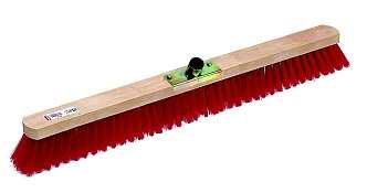Image de BALAI CANTONNIER 100cm PVC ROUGE DOUILLE METAL INCLINEE