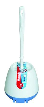 Image de SET SANITAIRE (POT+BROSSE) PLASTIQUE BLANC/BLEU