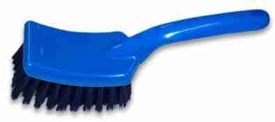 Image de BROSSE MAIN A MANCHE 26cm ALIMENTAIRE POLYESTER MI-DUR BLEU