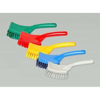 Image de BROSSE MAIN A MANCHE 26cm ALIMENTAIRE POLYESTER MI-DUR BLEU