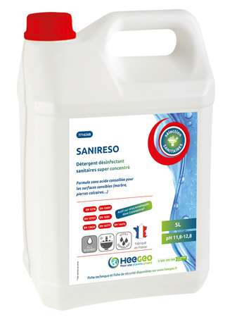 Image de SANIRESO DETERG.DESINF. CONCENTRE SANITAIRES    BIDON DE 5L