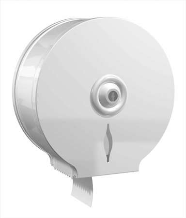Image de DISTRIBUTEUR PAPIER TOILETTE 400m MAXI JUMBO METAL BLANC