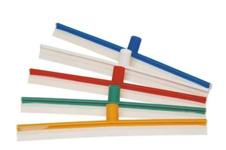 Image de RACLETTE SOL 70cm MONOBLOC ROUGE MONOLAME ELASTOMERE BLANCHE