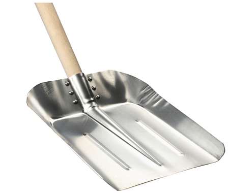 Image de PELLE ALUMINIUM 28/35cm AVEC MANCHE BOIS 1.50m