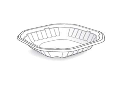 Image de ASSIETTE CARREE PP SCELLABLE BL 163/163/47mm COLIS DE 600