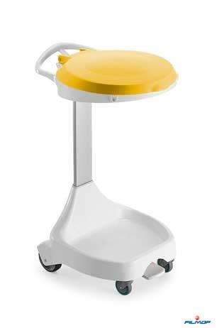 Image de PORTE SAC DELTA 4 ROUES (2/FIXES 2/360°) COUV JAUNE A PEDALE