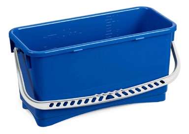 Image de SEAU 20L PLASTIQUE RECTANGULAIRE GRADUE BLEU