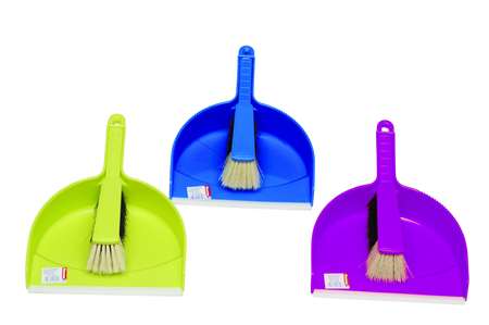 Image de ENSEMBLE PELLE/BALAYETTE DE COULEUR BORD CAOUTCHOUC