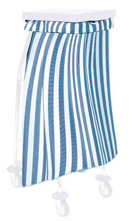 Image de SAC A LINGE 65L POLYESTER 130g/m² FD PLAT 95/65cm  RAYE BLEU