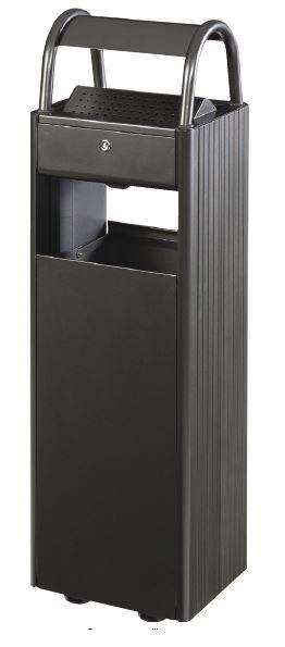 Image de CENDRIER 6L + CORBEILLE 30L SUR PIED KOPA GRIS MANGANESE