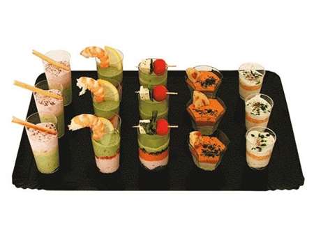 Image de PLATEAU TRAITEUR 19x28 Int.NOIR/Ext.OR          COLIS de 100