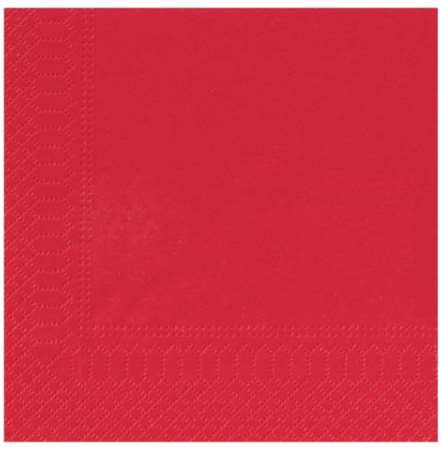 Image de SERVIETTE OUATE 20/20 2PLIS ROUGE SACHET DE 100