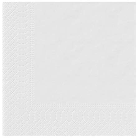 Image de SERVIETTE OUATE 20/20 2PLIS BLANCHE SACHET DE 100