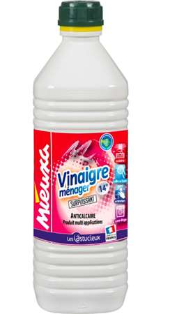 Image de VINAIGRE DE NETTOYAGE SURPUISSANT 14° BOUTEILLE DE 1L