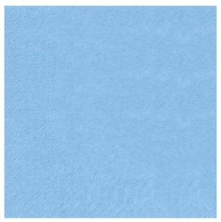 Image de SERVIETTE OUATE 30/30 2PLIS BLEU AZUR SACHET DE 200