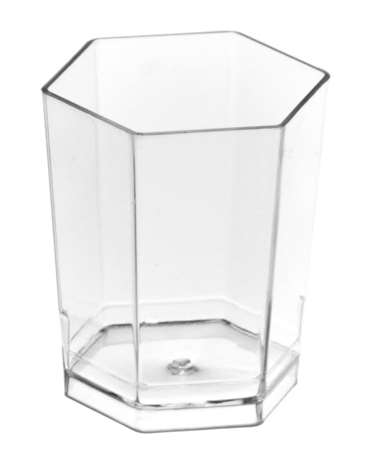 Image de MIGNARDISE VERRE HEXAGONAL 5cl SACHET DE 60