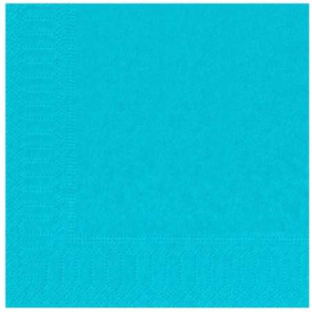 Image de SERVIETTE OUATE 20/20 2PLIS TURQUOISE SACHET DE 100