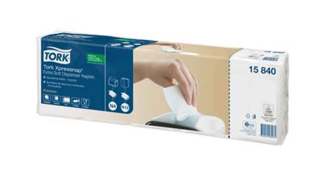 Image de SERVIETTE OUATE 21.6/33 BLANCHE 2plis N4       SACHET DE 500