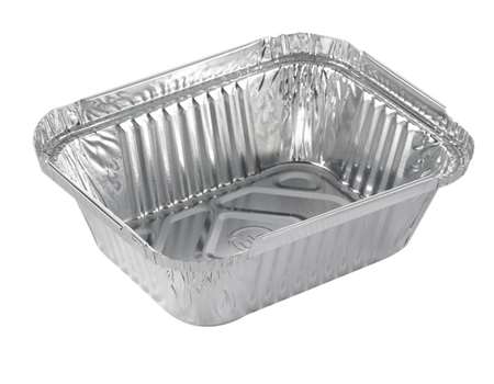 BARQUETTE ALU 250ml 122x96x34mm BORD DROIT     SACHET DE 100