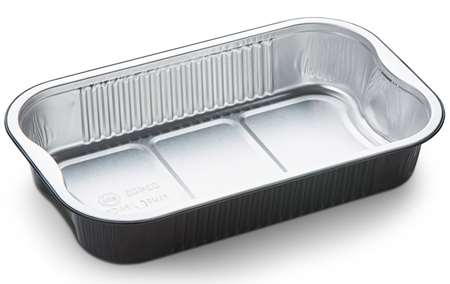 BARQUETTE ALU NOIRE 1442ml R2C 265/162/47mm  SACHET DE 150