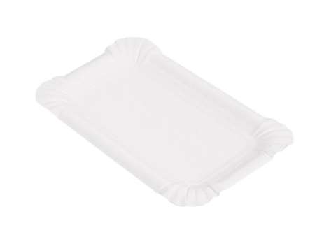 ASSIETTE CARTON RECTANGLE 100/160mm            SACHET DE 250