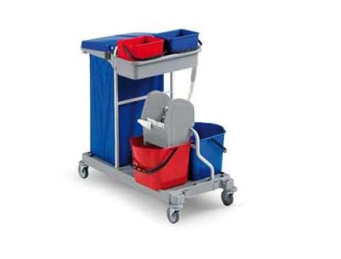 Image de CHARIOT ARIANE 2115 GRIS 2x15L + PRESSE A MACHOIRES