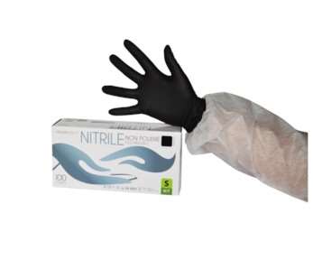 Image de GANT NITRILE NOIR NON POUDRE TAILLE S  BOITE DE 100